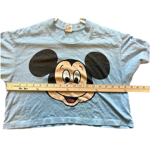 Vintage 1980s Disney Character Fashions Mickey Mouse Blue Crop Top Women’s Small - Picture 4 of 9